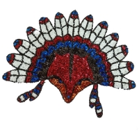 深圳刺绣厂家直销服装珠片亮片绣花章仔卡通翻片珠片绣布贴